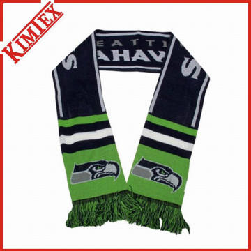 Jacquard Football Fans Acrylic Sports Warmer Scarf